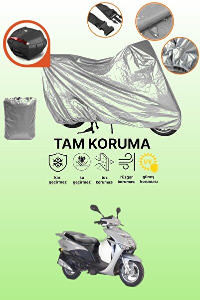 dokaca Compatible with Gray Rear Bag Kanuni Rs 125 Compatible Motorcycle Tarp...