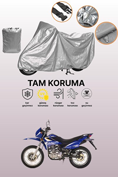 dokaca غطاء دراجة نارية رمادي متوافق مع كانوني إندورو 200، غطاء واقي، غطاء لل...