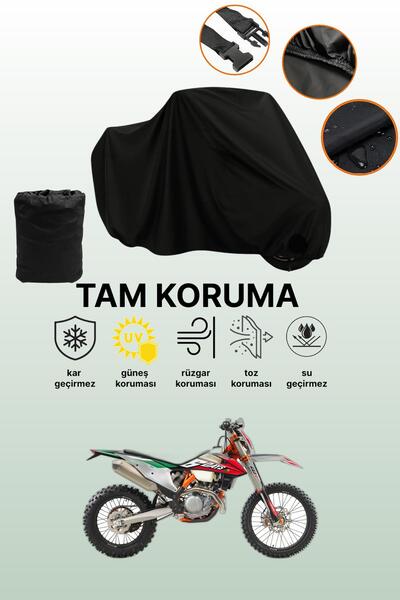 dokaca غطاء محرك متوافق مع KTM 500 EXC باللون الأسود، غطاء واقي، غطاء للدراجا...