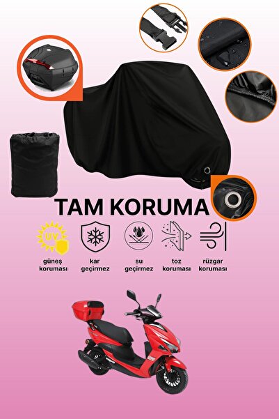 dokaca Black Rear Bag and Lock Compatible Kuba Pesaro 125 X Compatible Motorc...