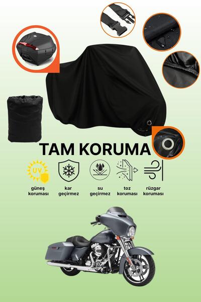 dokaca حقيبة خلفية وقفل أسود متوافقة مع دراجة هارلي ديفيدسون FLHX ستريت جلايد...