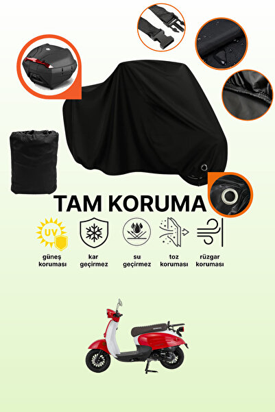 dokaca Black Lock and Tail Bag Compatible Mondial 50 Turismo Compatible Motor...