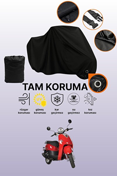 dokaca غطاء دراجة نارية متوافق مع Black Lock Kanuni Pony 50، غطاء واقي