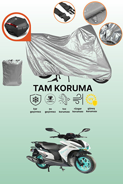 dokaca حقيبة خلفية رمادية متوافقة مع موتولوكس MW46، غطاء واقي للدراجة النارية