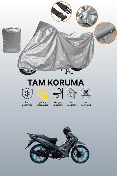 dokaca حقيبة خلفية رمادية اللون وقماش متوافق مع دراجة نارية يوكي سوليد 125