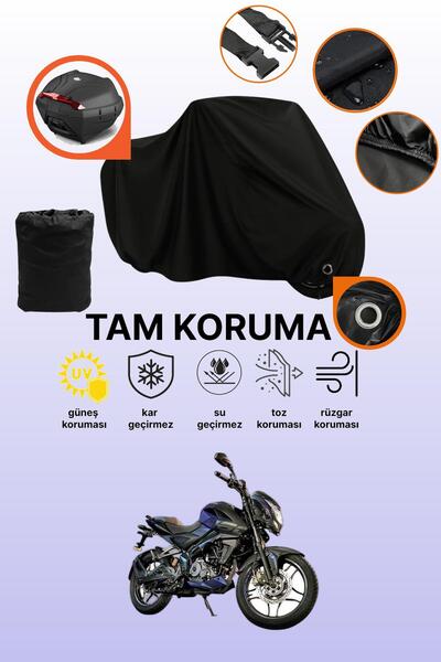 dokaca Black Rear Bag and Lock Compatible Bajaj Pulsar Ns 160 Compatible Moto...