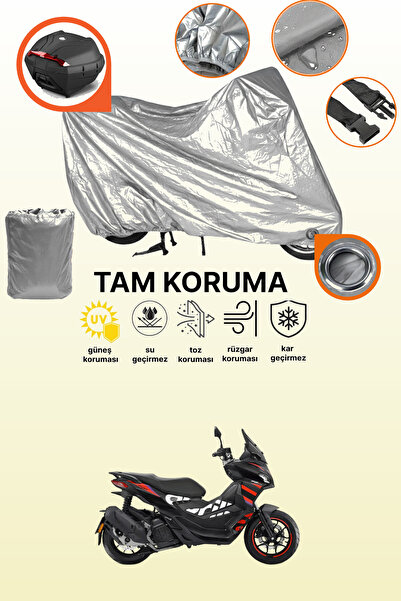 dokaca Gray Lock and Tail Bag Compatible Aprilia Sr Gt 200 Compatible Motorcy...