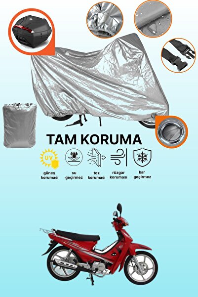 dokaca Gray Lock and Tail Bag Compatible Mondial 100 Mfm Compatible Motorcycl...