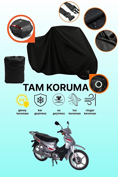 dokaca Black Lock and Tail Bag Compatible Mondial 100 Km Compatible Motorcycl...