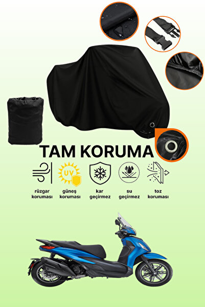 dokaca قماش دراجة نارية متوافق مع بياجيو بيفرلي 400 متوافق مع القفل الأسود