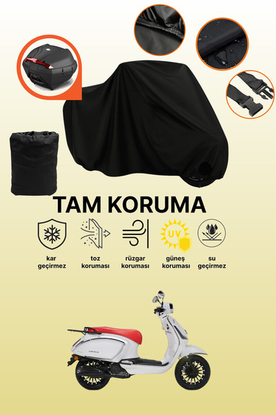 dokaca حقيبة خلفية سوداء متوافقة مع RKS Dark Blue 50، غطاء دراجة نارية متوافق...