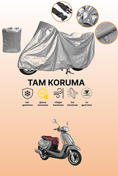 dokaca غطاء دراجة نارية متوافق مع كيمكو لايك 125 باللون الرمادي، غطاء واقي، غ...