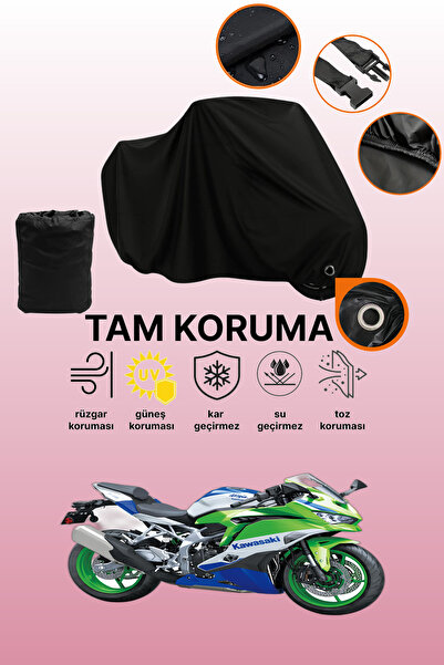 dokaca قماش دراجة نارية متوافق مع كاواساكي نينجا ZX-4RR متوافق مع قفل أسود