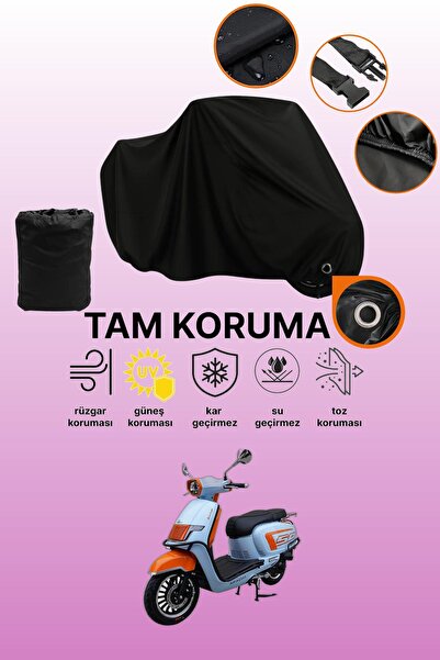 dokaca غطاء دراجة نارية متوافق مع أباتشي بيوتي 50، غطاء واقي أسود اللون