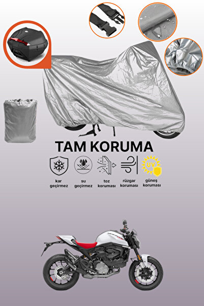 dokaca Gray Rear Bag Compatible Ducati Monster 937 Plus Compatible Motorcycle...