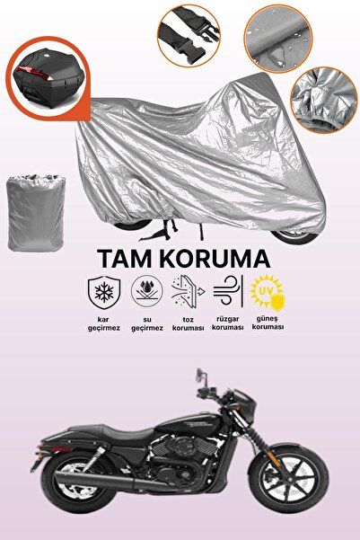 dokaca حقيبة خلفية رمادية متوافقة مع هارلي ديفيدسون ستريت 750، غطاء واقي للدر...