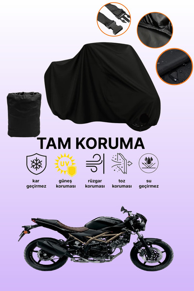 dokaca غطاء محرك متوافق مع سوزوكي SV650X باللون الأسود، غطاء واقي، غطاء دراجة...
