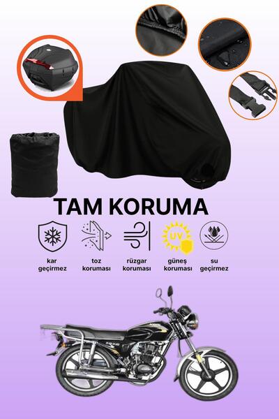 dokaca حقيبة خلفية سوداء متوافقة مع كينج موتور KR-100-2A، غطاء دراجة نارية مت...