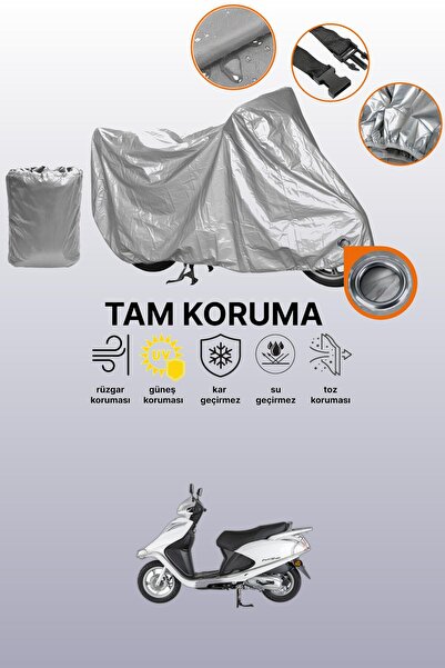 dokaca Gray Lock Compatible Mondial Fury 110I Compatible Motorcycle Cover, Pr...