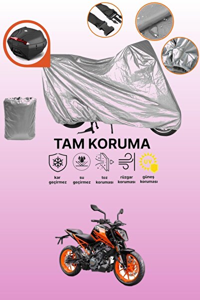 dokaca حقيبة خلفية رمادية متوافقة مع KTM 200 Duke، غطاء واقي للدراجة النارية