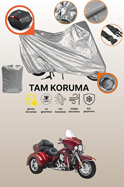 dokaca حقيبة خلفية وقفل باللون الرمادي متوافقة مع دراجة نارية هارلي ديفيدسون ...