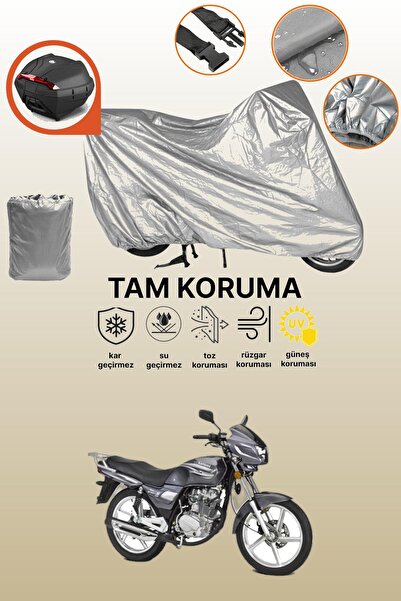 dokaca Gray Rear Bag Compatible with Kanuni Windys 150 Lx Compatible Motorcyc...