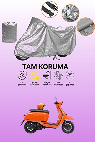 dokaca غطاء دراجة نارية رمادي اللون متوافق مع لامبريتا V200، غطاء واقي، غطاء ...