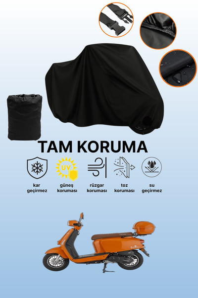 dokaca Black Tail Bag and Lock Mismatched Mondial Virago 50 Compatible Motorc...