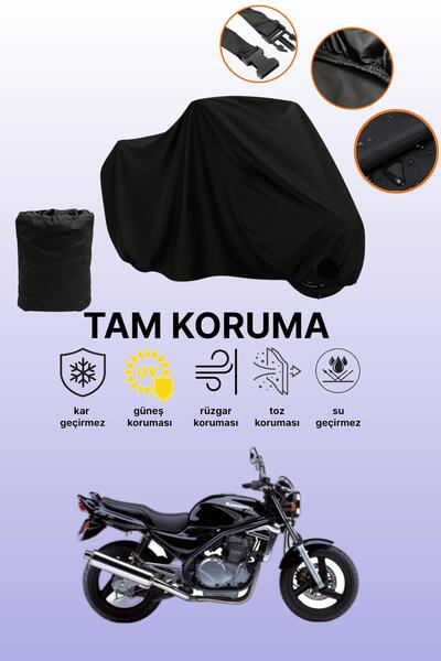 dokaca Black Kawasaki Er-5 Compatible Motorbike Cover, Protective Cover, Moto...