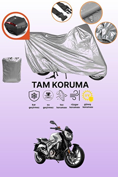 dokaca حقيبة خلفية رمادية متوافقة مع Bajaj Dominar D 400، غطاء واقي للدراجة ا...