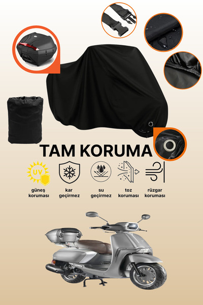 dokaca Black Lock and Tail Bag Compatible Motolux Americano 125 Compatible Mo...