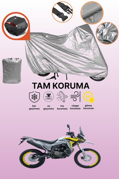 dokaca Gray Rear Bag Compatible Voge 250 Rally Compatible Motorcycle Tarpauli...