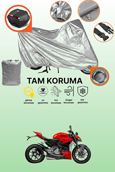 dokaca حقيبة خلفية وقفل باللون الرمادي متوافقة مع دراجة دوكاتي ستريتفايتر V2،...