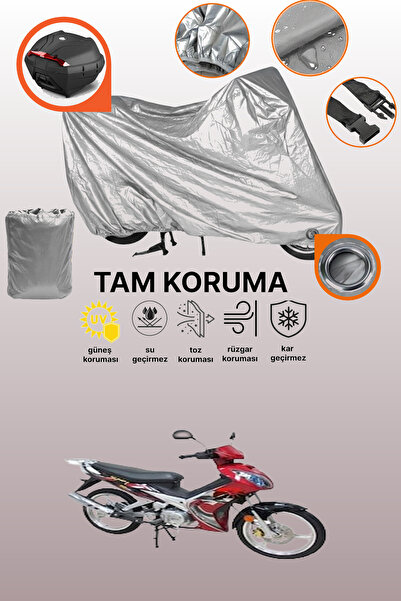 dokaca Gray Lock and Rear Bag Compatible Bisan Terra 125 Compatible Motorcycl...