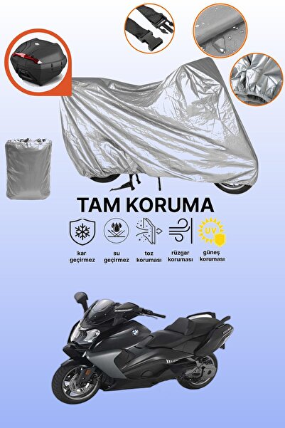 dokaca Gray Tail Bag Compatible Bmw C 650 Gt Compatible Motorcycle Tarpaulin,...