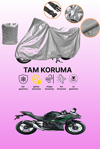 dokaca غطاء دراجة نارية رمادي اللون متوافق مع كاواساكي نينجا 500 إس إي، غطاء ...