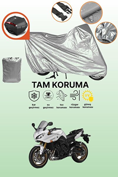 dokaca حقيبة خلفية رمادية متوافقة مع Yamaha Fazer 8 ABS، غطاء واقي للدراجة ال...
