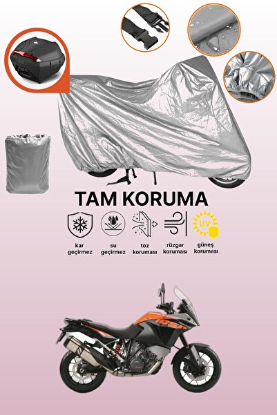 dokaca حقيبة خلفية رمادية متوافقة مع KTM 1050 Adventure، غطاء واقي للدراجة ال...