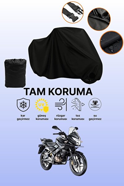 dokaca Black Bajaj Pulsar as 150 Compatible Motorcycle Cover, Protective Cove...