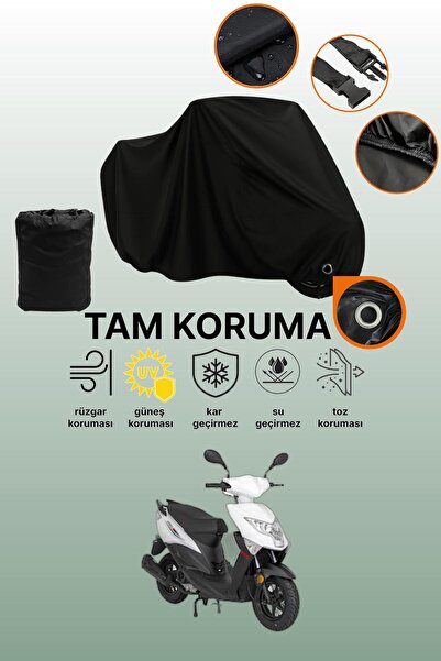 dokaca Black Lock Compatible Mondial 50 Eagle Compatible Motorcycle Tarpaulin...