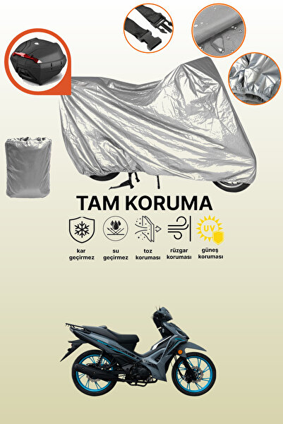 dokaca حقيبة خلفية رمادية متوافقة مع يوكي سوليد 125، قماش محرك متوافق