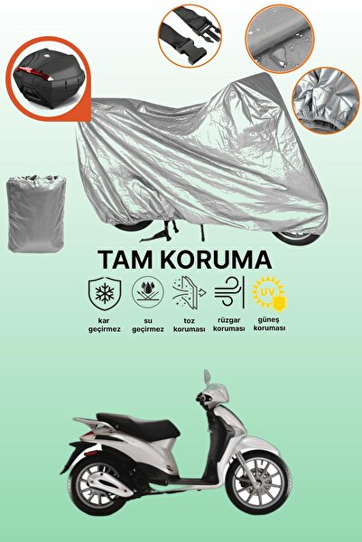 dokaca حقيبة خلفية رمادية متوافقة مع بياجيو ليبرتي 200، غطاء واقي للدراجة الن...