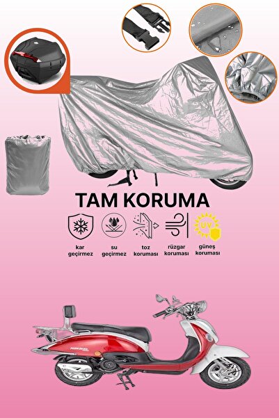 dokaca Mondial 125 Zn Compatible Motorcycle Tarpaulin Compatible with Grey Re...