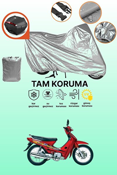 dokaca Gray Rear Bag Compatible with Kanuni Seyhan 100C Compatible Motorcycle...