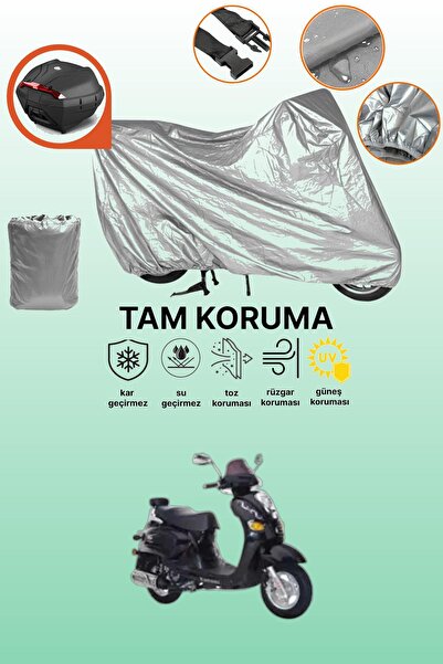 dokaca Gray Rear Bag Compatible with Kanuni Classic 125 Compatible Motorcycle...