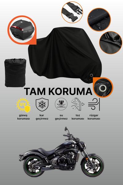 dokaca Black Lock and Tail Bag Compatible Kawasaki Vulcan S Compatible Motorc...