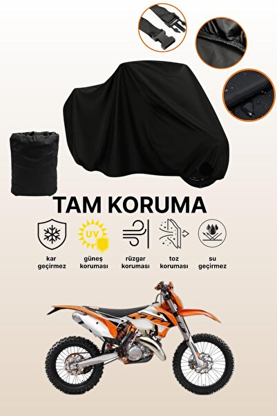 dokaca غطاء محرك متوافق مع KTM 125 EXC باللون الأسود، غطاء واقي، غطاء للدراجا...