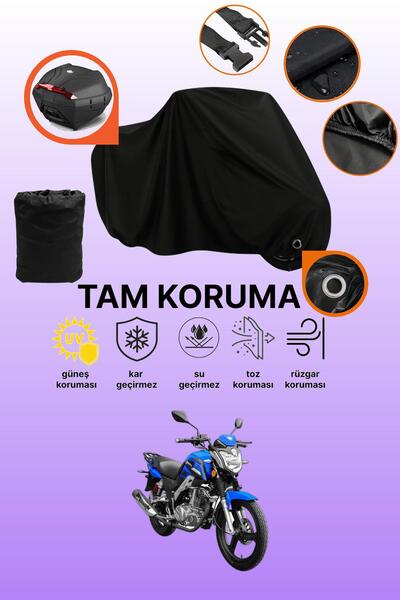 dokaca حقيبة خلفية سوداء متوافقة مع Yuki TN150-3A، غطاء دراجة نارية متوافق مع...