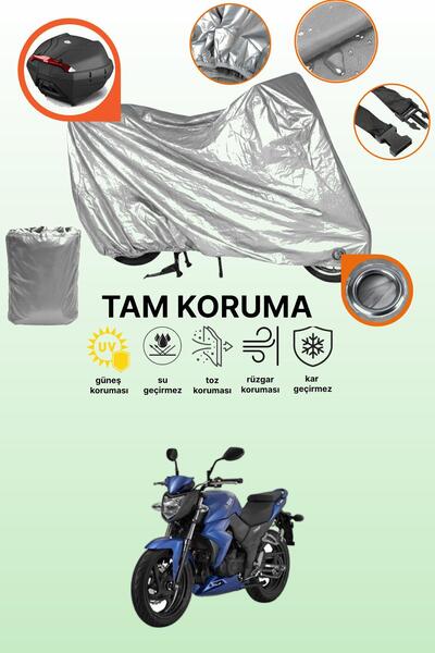 dokaca Gray Lock and Tail Bag Compatible Sym Wolf Sb 250 Ni Compatible Motorcycle Tarpaulin, Protection Cover