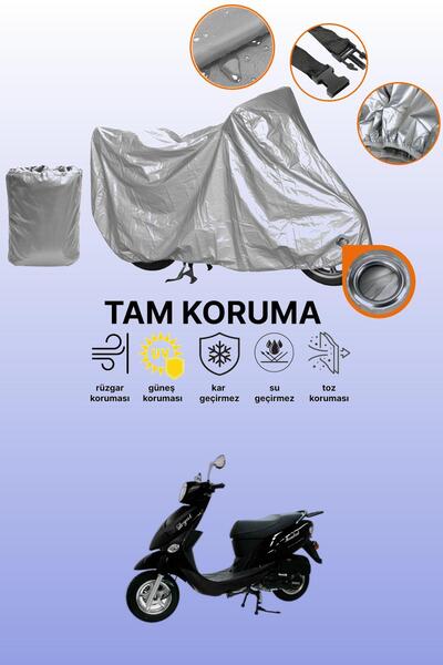 dokaca Gray Lock Compatible Mondial 100 Loyal Compatible Motorcycle Cover, Pr...